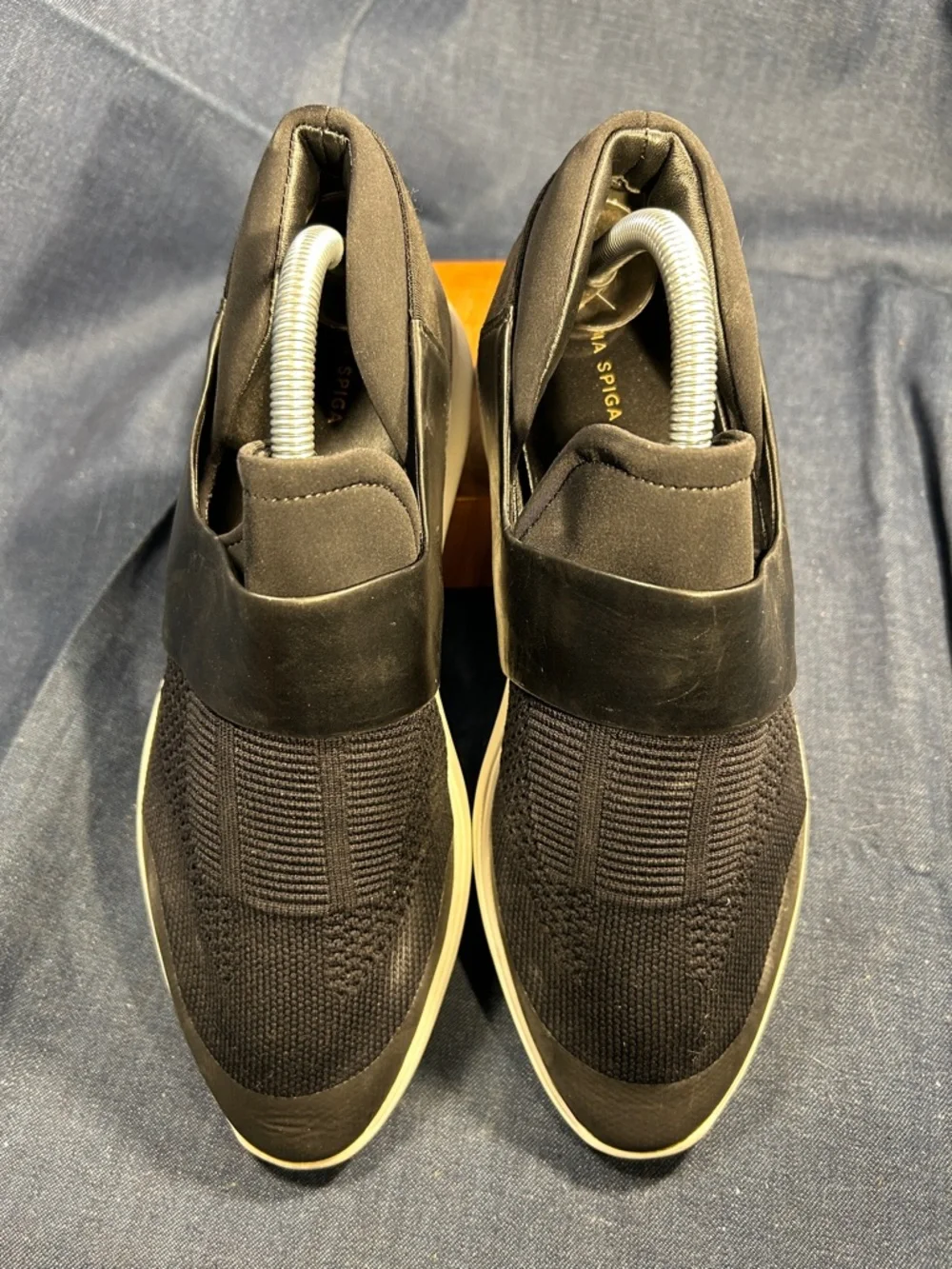 Via spiga leather slide in athletic shoes elegant 5
